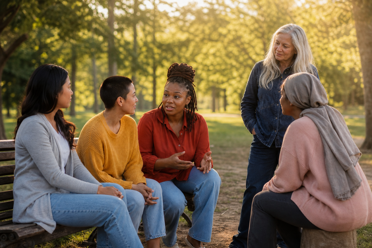 Women chatting